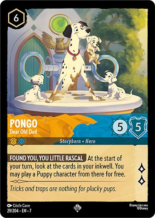 Image for Pongo - Dear Old Dad (29/204) (7) - Disney Lorcana