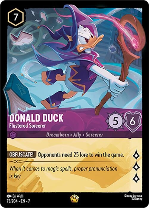 Image for Donald Duck - Flustered Sorcerer (73/204) (7) - Disney Lorcana