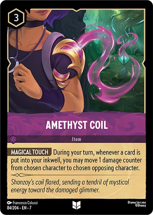 Image for Amethyst Coil (84/204) (7) - Disney Lorcana