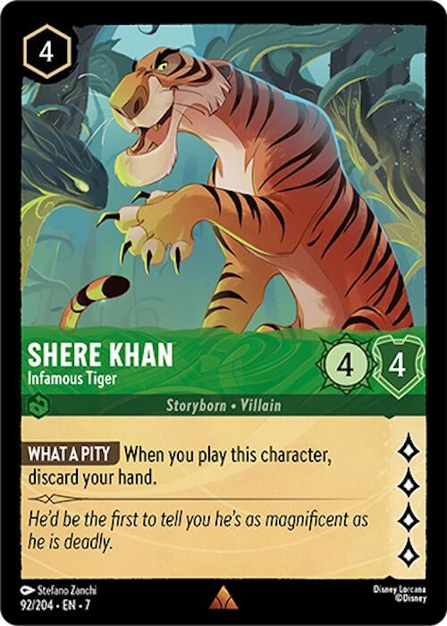 Image for Shere Khan - Infamous Tiger (92/204) (7) - Disney Lorcana