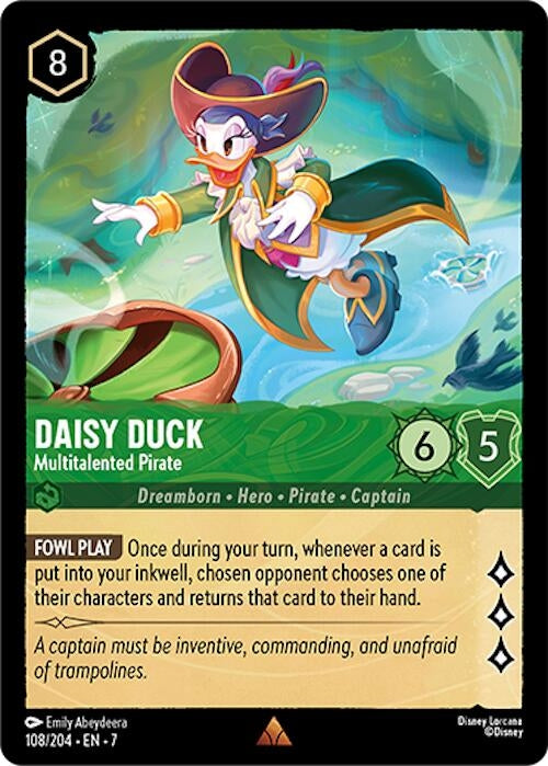 Image for Daisy Duck - Multitalented Pirate (108/204) (7) - Disney Lorcana