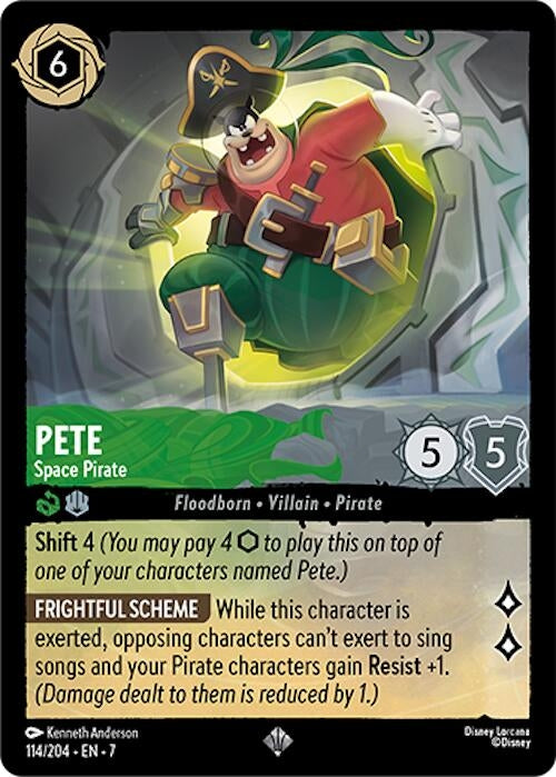 Image for Pete - Space Pirate (114/204) (7) - Disney Lorcana