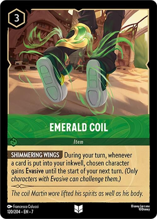 Image for Emerald Coil (120/204) (7) - Disney Lorcana