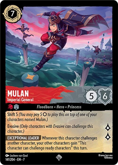 Image for Mulan - Imperial General (141/204) (7) - Disney Lorcana