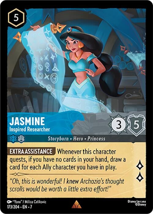 Image for Jasmine - Inspired Researcher (173/204) (7) - Disney Lorcana