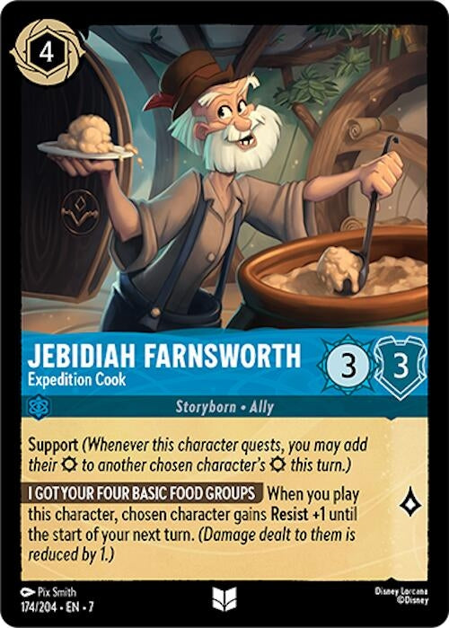 Image for Jebidiah Farnsworth - Expedition Cook (174/204) (7) - Disney Lorcana