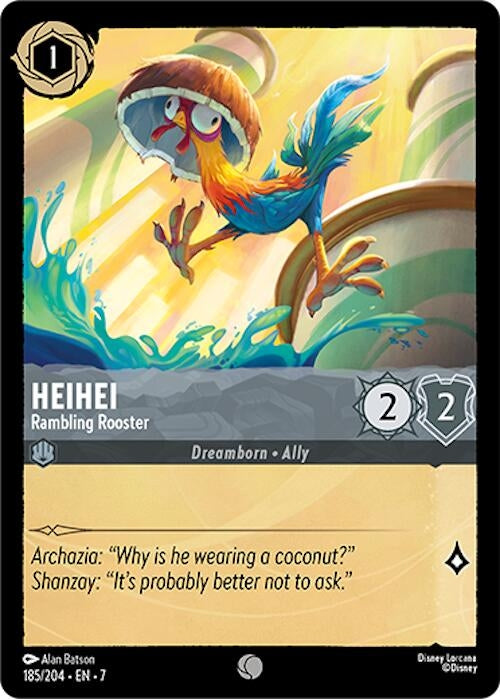Image for Heihei - Rambling Rooster (185/204) (7) - Disney Lorcana