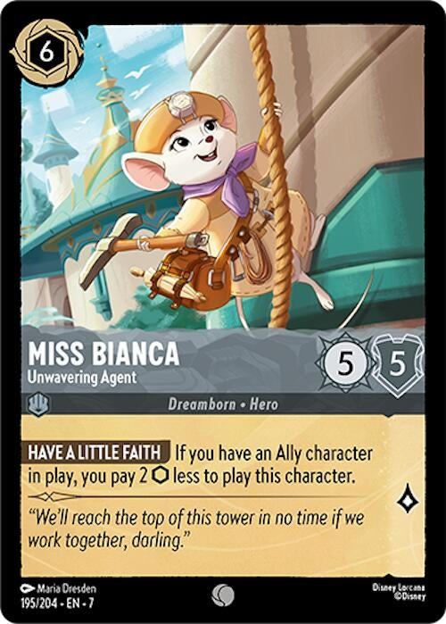Image for Miss Bianca - Unwavering Agent (195/204) (7) - Disney Lorcana