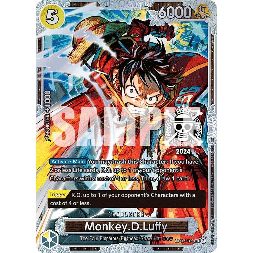 Image for Monkey.D.Luffy (Championship 2024 World Final 2nd Place) (OP07-109) (OP-PR) - One Piece Card Game
