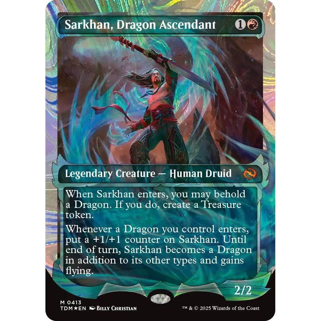 Image for Sarkhan, Dragon Ascendant (0413) (Showcase) (Halo Foil) (413) (TDM) - Magic: The Gathering