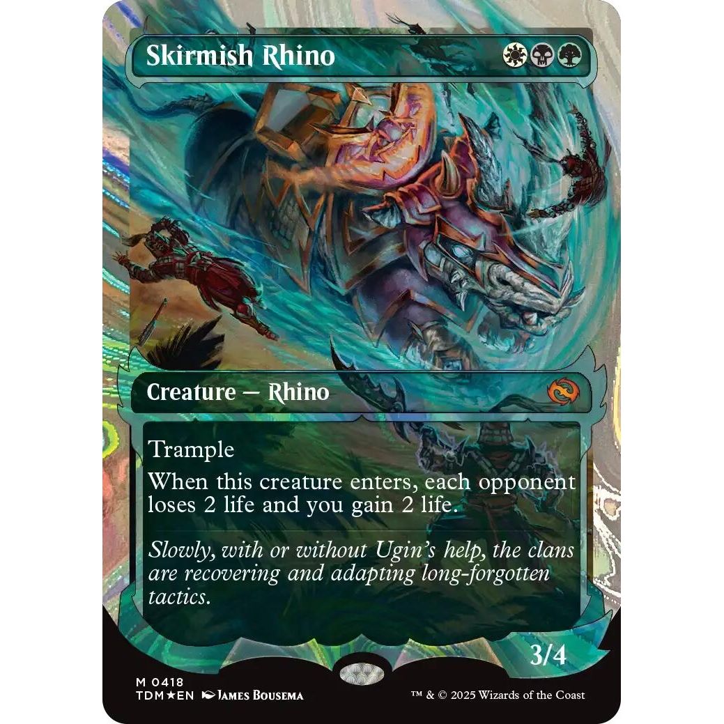 Image for Skirmish Rhino (Showcase) (Halo Foil) (418) (TDM) - Magic: The Gathering