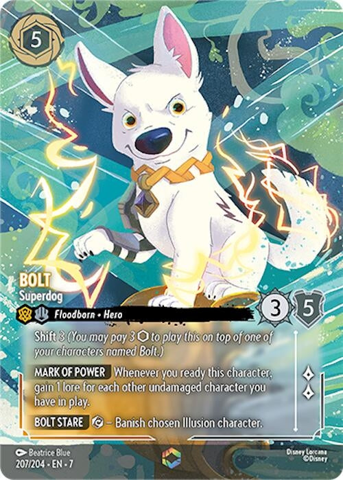 Image for Bolt - Superdog (Enchanted) (207/204) (7) - Disney Lorcana