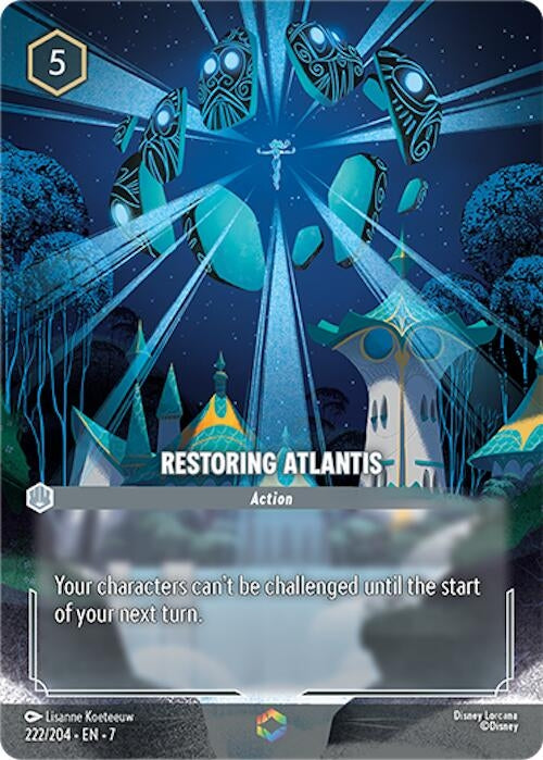 Image for Restoring Atlantis (Enchanted) (222/204) (7) - Disney Lorcana