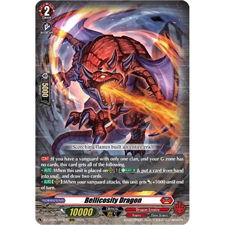 Image for Bellicosity Dragon (DZ-BT06/004EN) (DZ-BT06) - Cardfight Vanguard