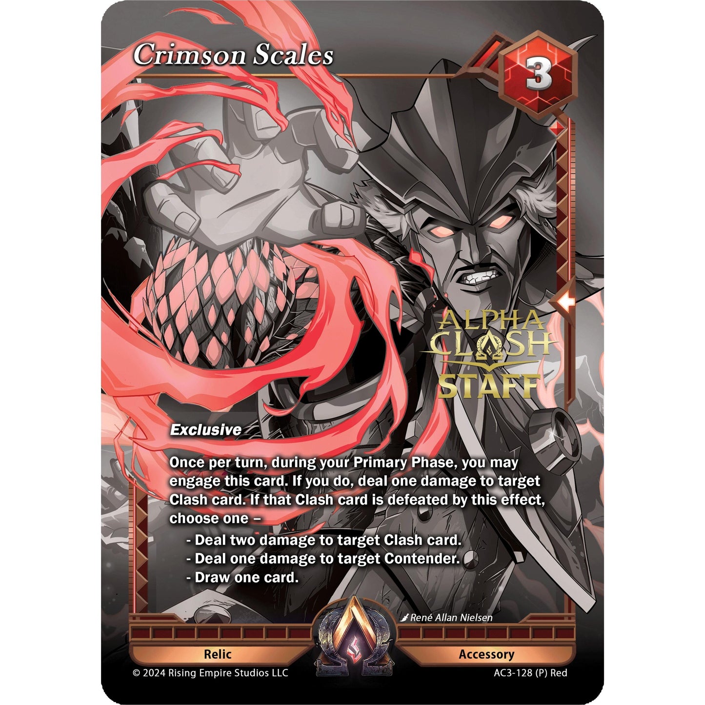 Image for Crimson Scales (Staff Promo) (AC3-128) (AC3) - Alpha Clash