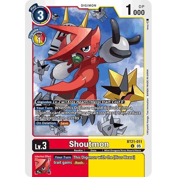 Image for Shoutmon (BT21-011 U) (BT21) - Digimon Card Game
