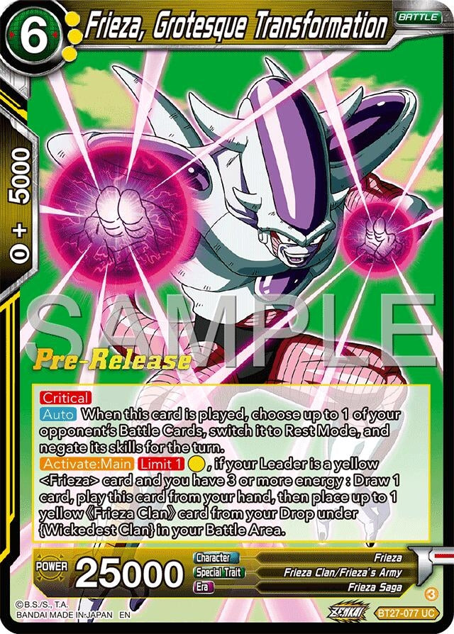 Image for Frieza, Grotesque Transfornation (BT27-077) (BT27_PR) - Dragon Ball Super: Masters