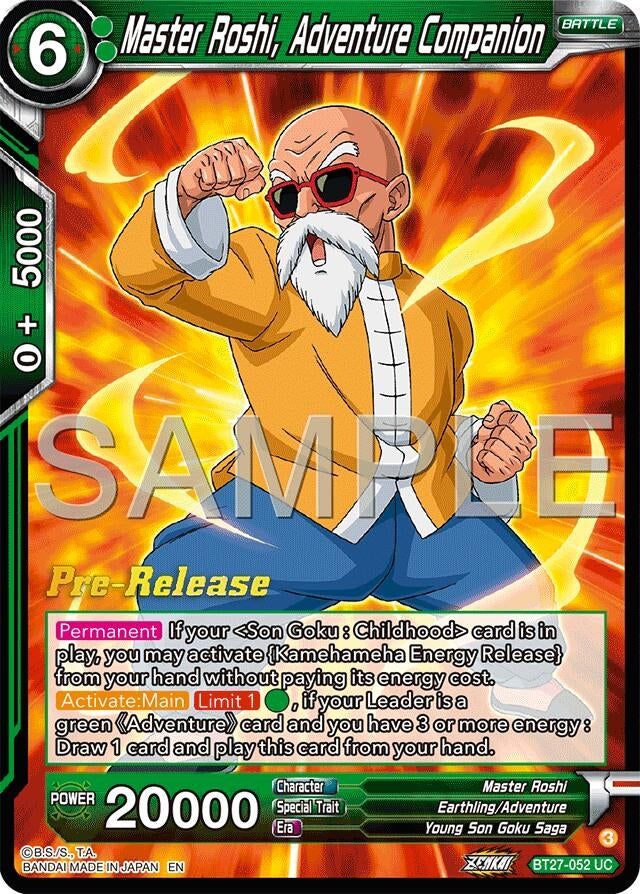 Image for Master Roshi, Adventure Companion (BT27-052) (BT27_PR) - Dragon Ball Super: Masters