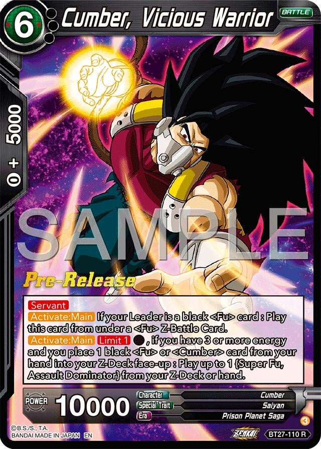 Image for Cumber, Vicious Warrior (BT27-110) (BT27_PR) - Dragon Ball Super: Masters