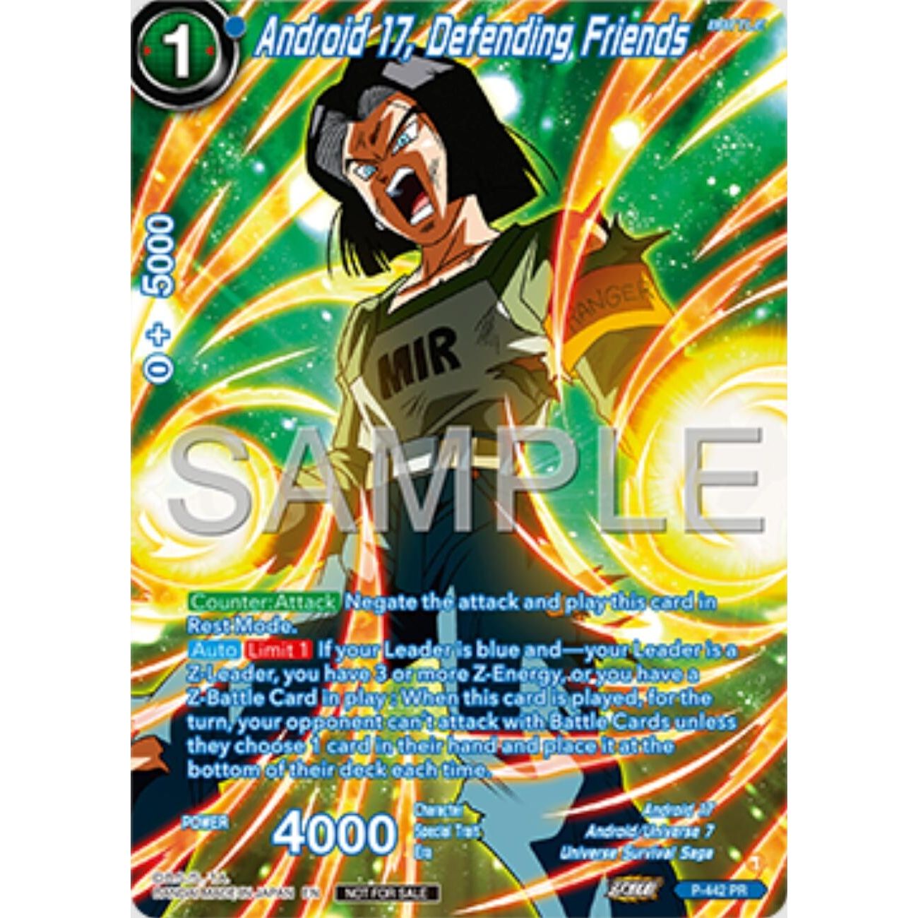 Image for Android 17, Defending Friends (Premium Alt-Art Set 2025 Vol.1) (P-442) (PR) - Dragon Ball Super: Masters