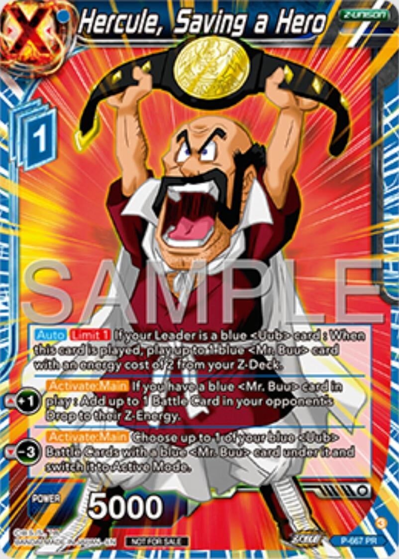 Image for Hercule, Saving a Hero (Zenkai Series Tournament Pack Vol.11) (P-667) (TPR) - Dragon Ball Super: Masters