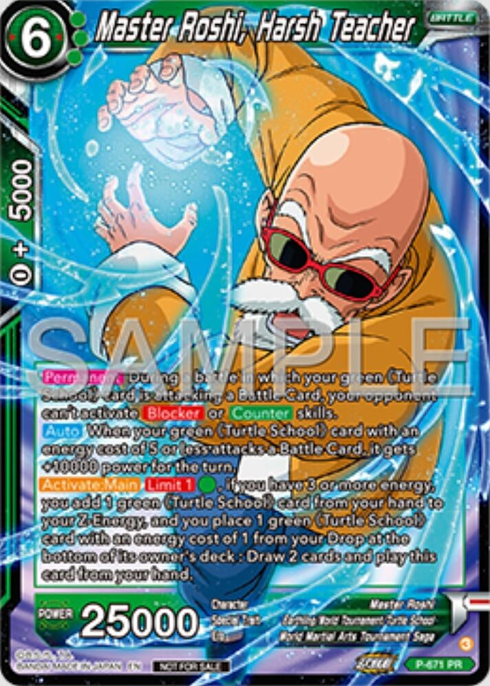 Image for Master Roshi, Harsh Teacher (Zenkai Series Tournament Pack Vol.11) (P-671) (TPR) - Dragon Ball Super: Masters
