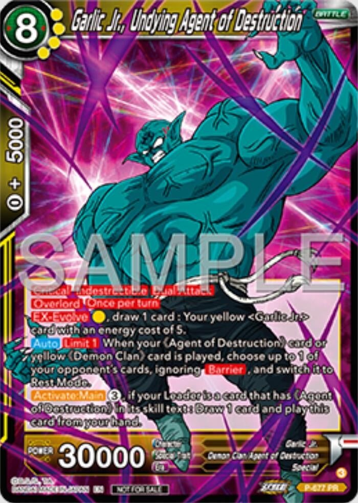Image for Garlic Jr., Undying Agent of Destruction (Zenkai Series Tournament Pack Vol.11) (P-677) (TPR) - Dragon Ball Super: Masters