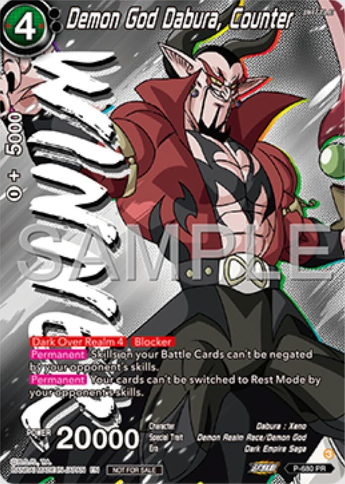 Image for Demon God Dabura, Counter (Zenkai Series Tournament Pack Vol.11) (Winner) (P-680) (TPR) - Dragon Ball Super: Masters