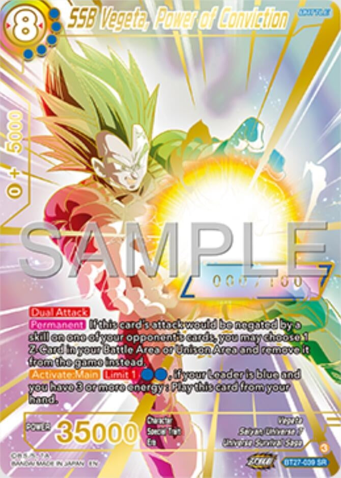 Image for SSB Vegeta, Power of Conviction (Serial Numbered) (BT27-039) (BT27) - Dragon Ball Super: Masters