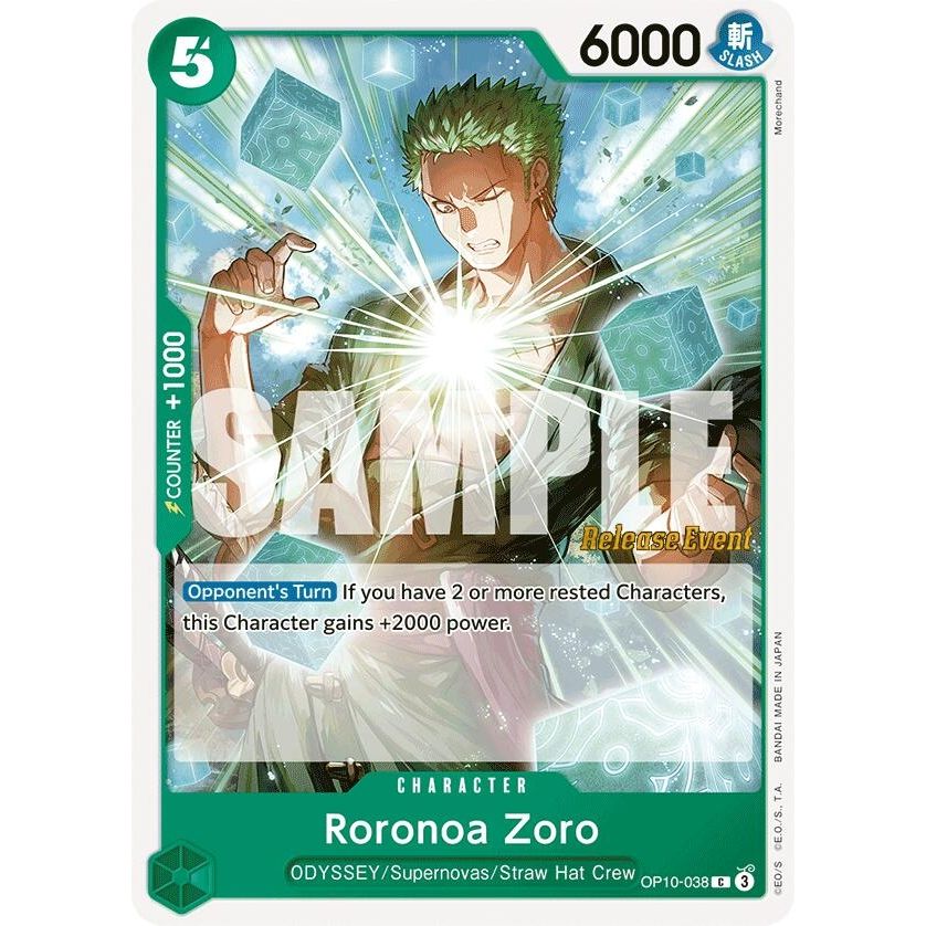 Image for Roronoa Zoro (038) (OP10-038) (OP10 RE) - One Piece Card Game