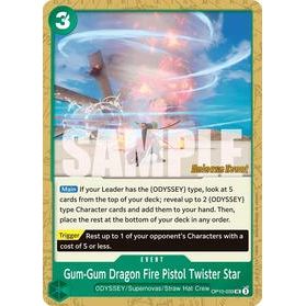 Gum-Gum Dragon Fire Pistol Twister Star - One Piece — Royal Blood Release Event Cards (024)