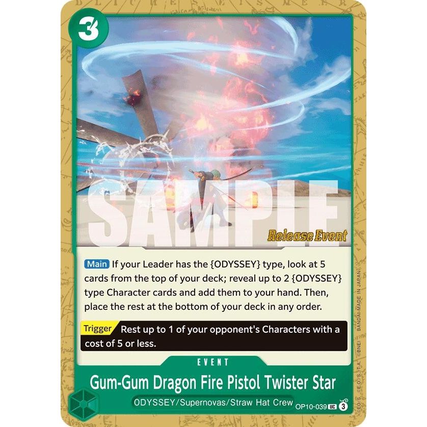 Image for Gum-Gum Dragon Fire Pistol Twister Star (OP10-039) (OP10 RE) - One Piece Card Game