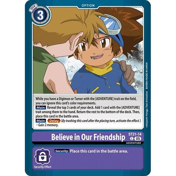 Image for Believe in Our Friendship (ST21-14 C) (ST-21) - Digimon Card Game