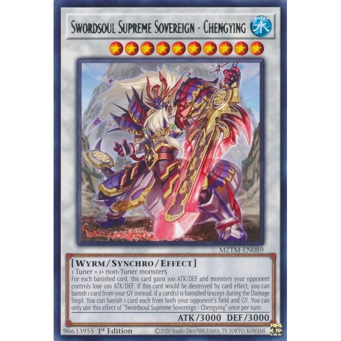 Image for Swordsoul Supreme Sovereign - Chengying (MZTM-EN089) (MZTM) - YuGiOh