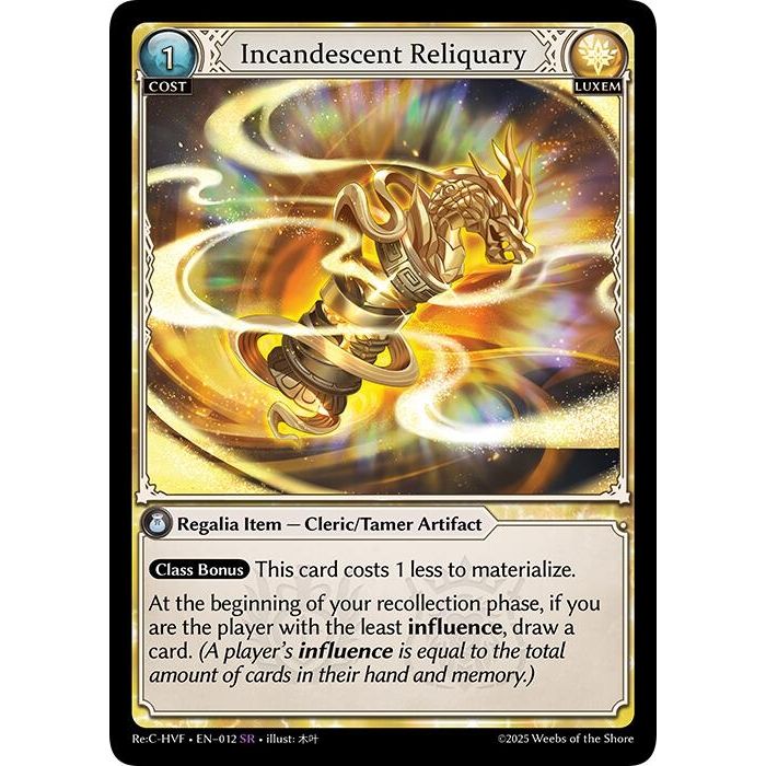 Image for Incandescent Reliquary (012) (HVNFV) - Grand Archive TCG