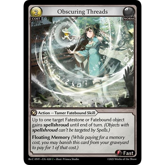 Image for Obscuring Threads (020) (HVNFV) - Grand Archive TCG