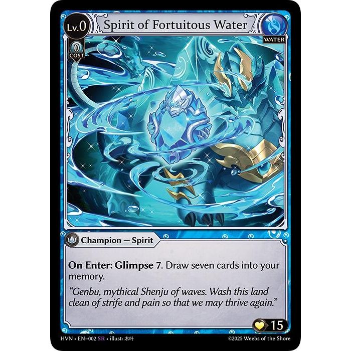 Image for Spirit of Fortuitous Water (002) (HVN) - Grand Archive TCG