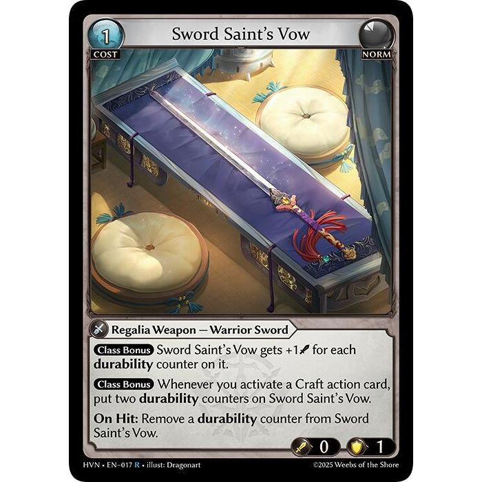 Image for Sword Saint's Vow (017) (HVN) - Grand Archive TCG