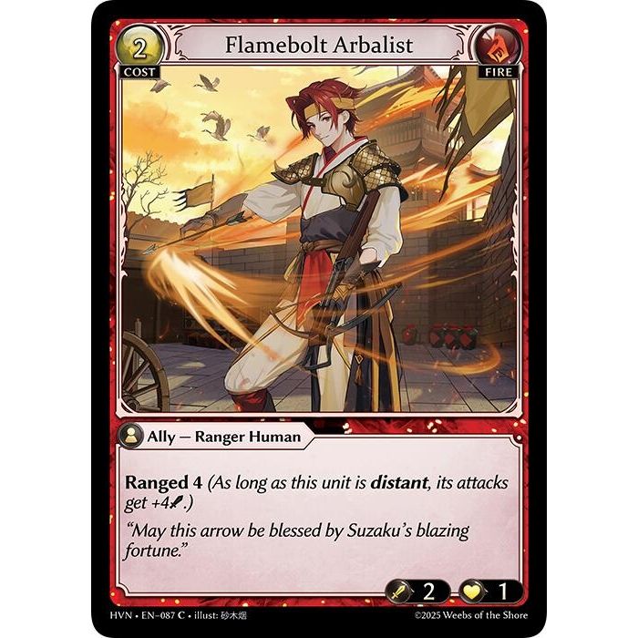 Image for Flamebolt Arbalist (087) (HVN) - Grand Archive TCG