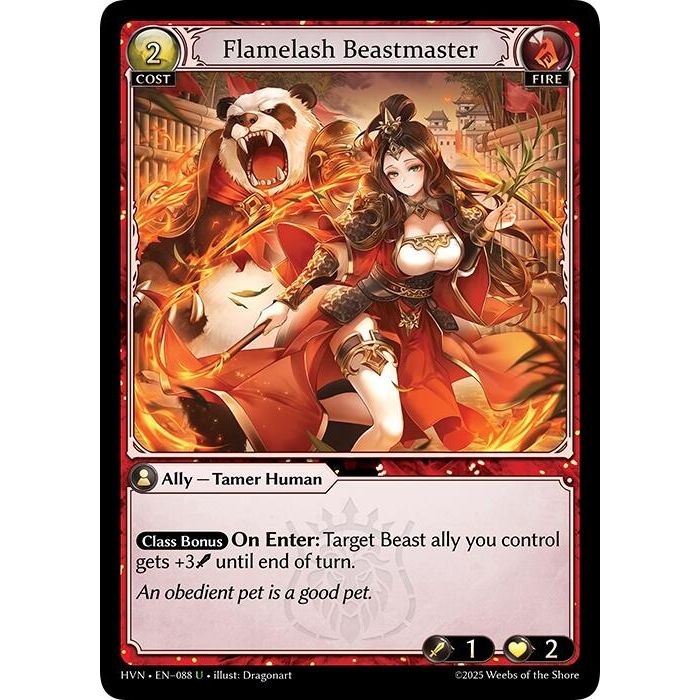 Image for Flamelash Beastmaster (088) (HVN) - Grand Archive TCG