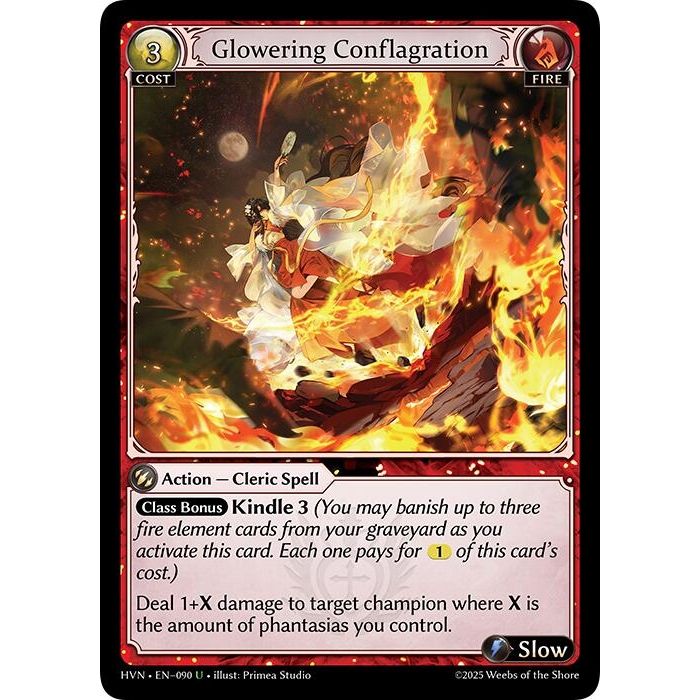 Image for Glowering Conflagration (090) (HVN) - Grand Archive TCG
