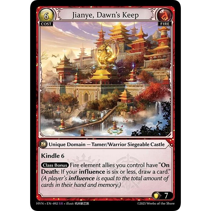 Image for Jianye, Dawn's Keep (092) (HVN) - Grand Archive TCG