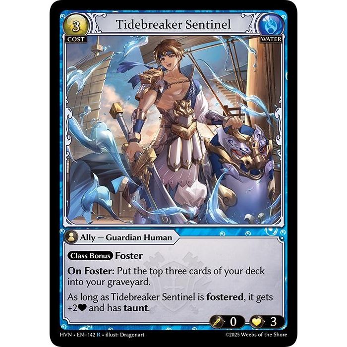 Image for Tidebreaker Sentinel (142) (HVN) - Grand Archive TCG
