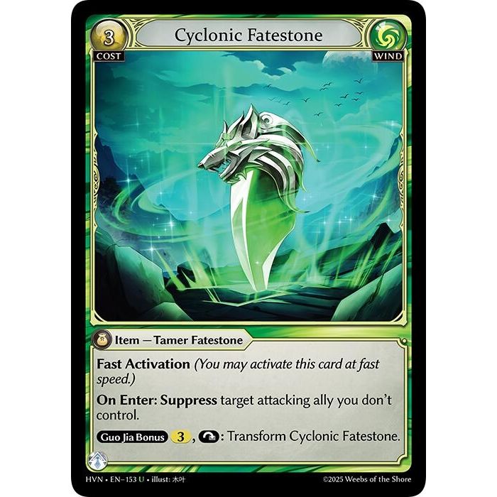 Image for Cyclonic Fatestone // Windstalker Wolf (153) (HVN) - Grand Archive TCG