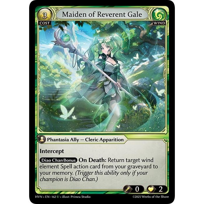 Image for Maiden of Reverent Gale (162) (HVN) - Grand Archive TCG