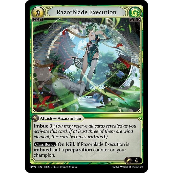 Image for Razorblade Execution (168) (HVN) - Grand Archive TCG