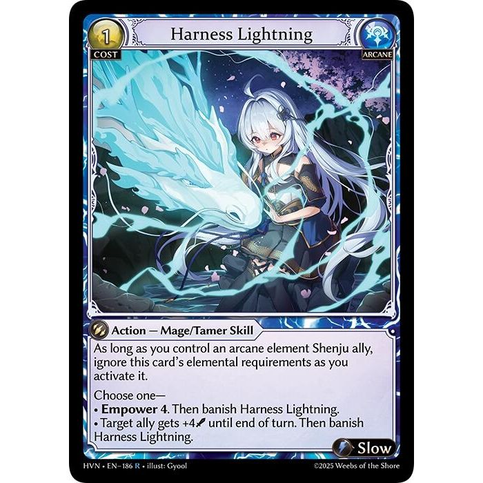 Image for Harness Lightning (186) (HVN) - Grand Archive TCG