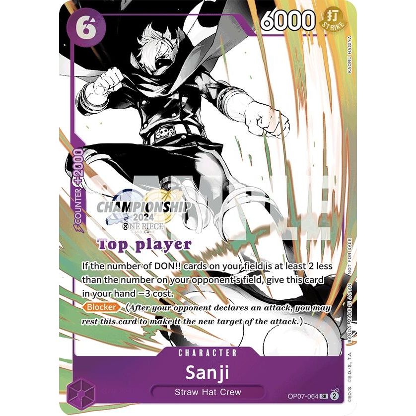 Image for Sanji (Championship 2024 Top Player Pack Vol. 2) (OP07-064) (OP-PR) - One Piece Card Game