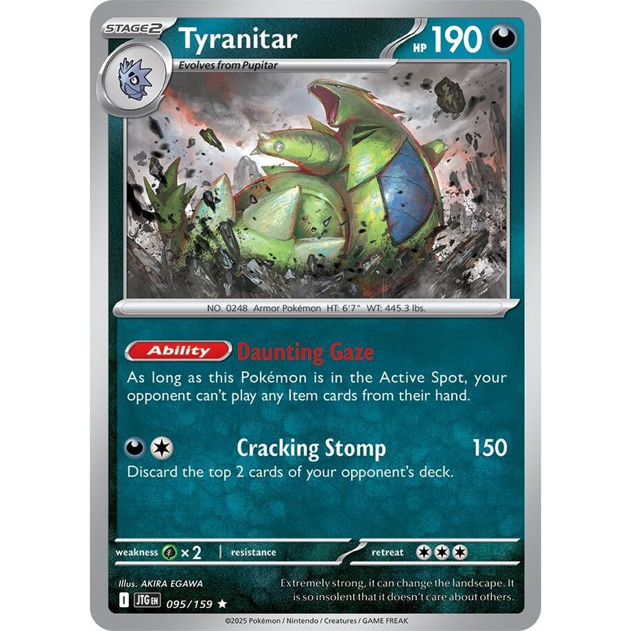 Tyranitar (095/159) (JTG) | Buy Pokemon Cards Canada | EA Collectibles Tyranitar (095/159) (JTG) | Buy Pokemon Cards Canada | EA Collectibles