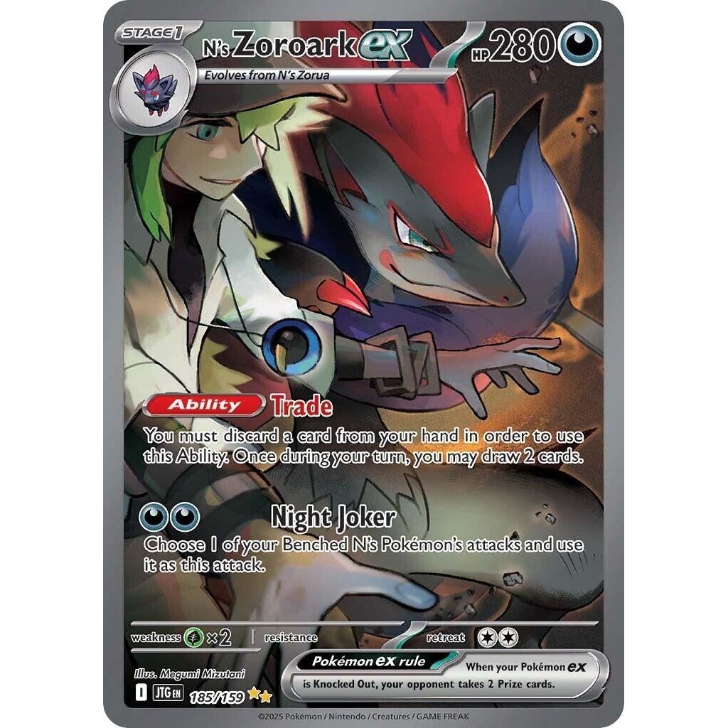Image for N's Zoroark ex (185/159) (JTG) - Pokemon
